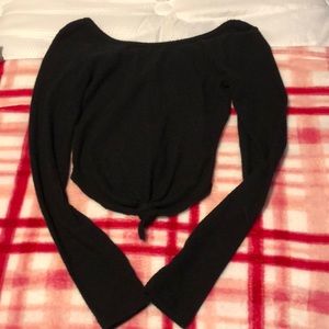 Cropped black sweater!